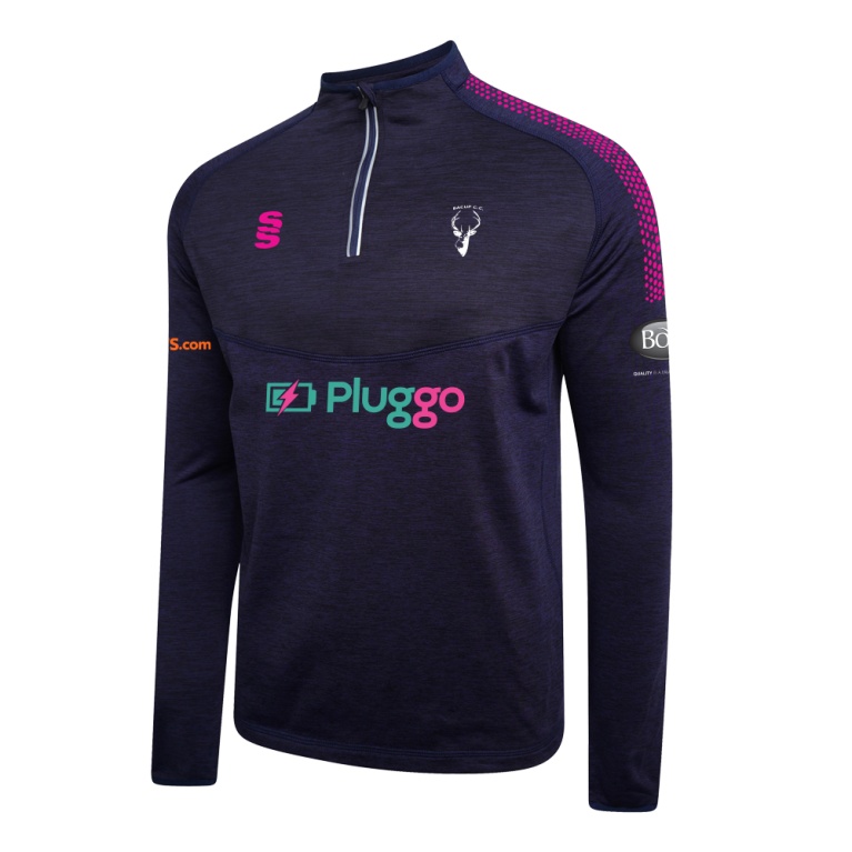Junior Playing Kit - 1/4 Zip Dual Performance Top - Navy/Pink