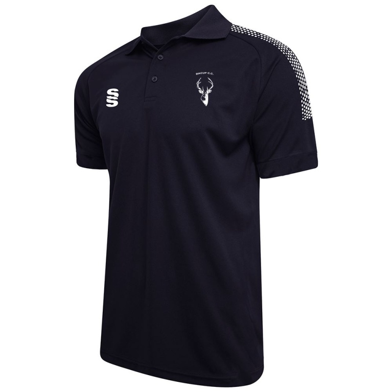 Bacup CC Women's Dual Solid Colour Polo : Navy